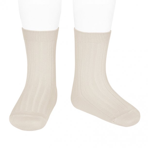 Cndor Ankelstrmper Rib - Linen