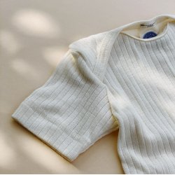 Cosilana Bluse Baby K/ - Uld/Silke/Bomuld - Natur