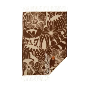 Klippan Uldt�ppe - Blomranka - Brown/Beige