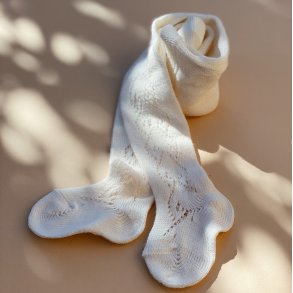 Cndor Uld Strmpebukser med hulmnster - Cava - STR 7/8 R