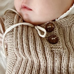 kounger Ribvest - Merino - Sand