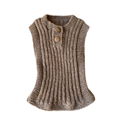 �kounger Ribvest - Merino - Hazel