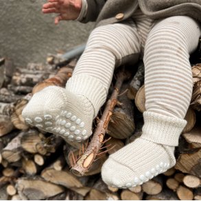 Hirsch kologiske Uldsokker med dutter - Natur