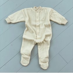 Cosilana Sleep Suit - MED FDDER - 100% Uld - Natur