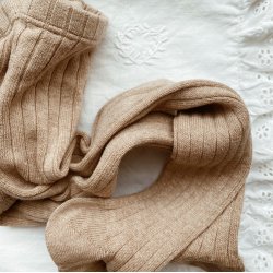 Cndor strmpebukser rib - Nougat - Lys Brunmeleret