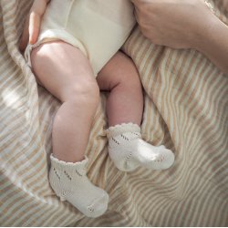 Cndor Babystrmper Perle Diagonal - Linen