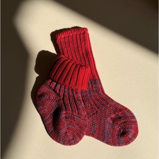 Grdo Uldsokker - Multifarvet/Rd - Uld/Bomuld