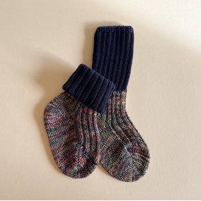 Grdo Uldsokker - Multifarvet/Navy - Uld/Bomuld