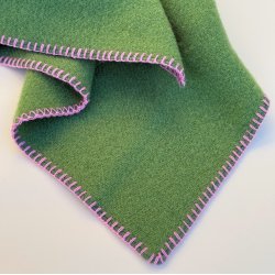 Klippan Uldtppe - Green/Pink