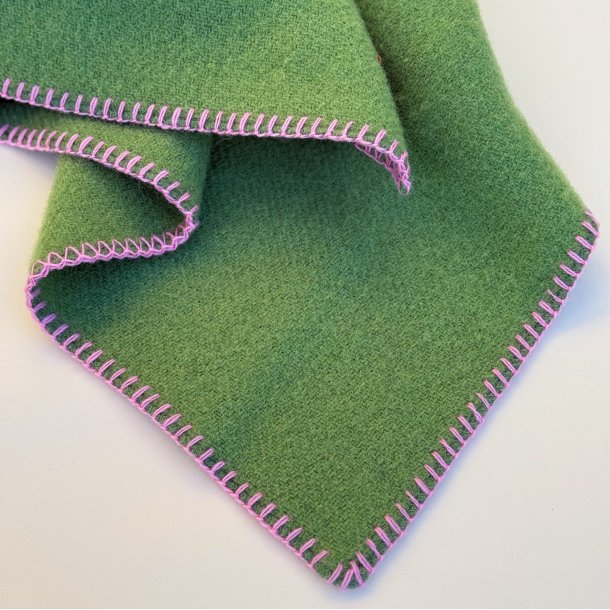 Klippan Uldtppe - Green/Pink