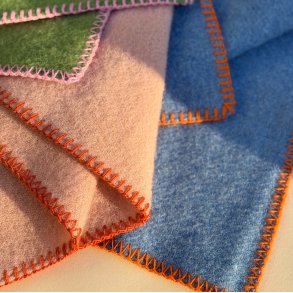 Klippan Uldtppe - Dusty Pink/Orange