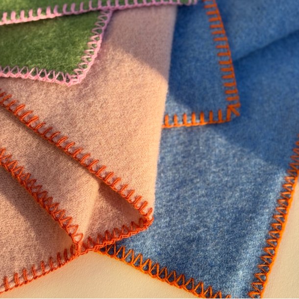 Klippan Uldtppe - Dusty Pink/Orange