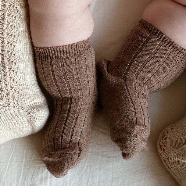 Cndor Ankelstrmper Rib - Trunk - Brunmeleret