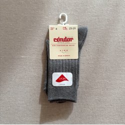 C�ndor Ankelstr�mper Rib - Dark Grey - Gr�meleret