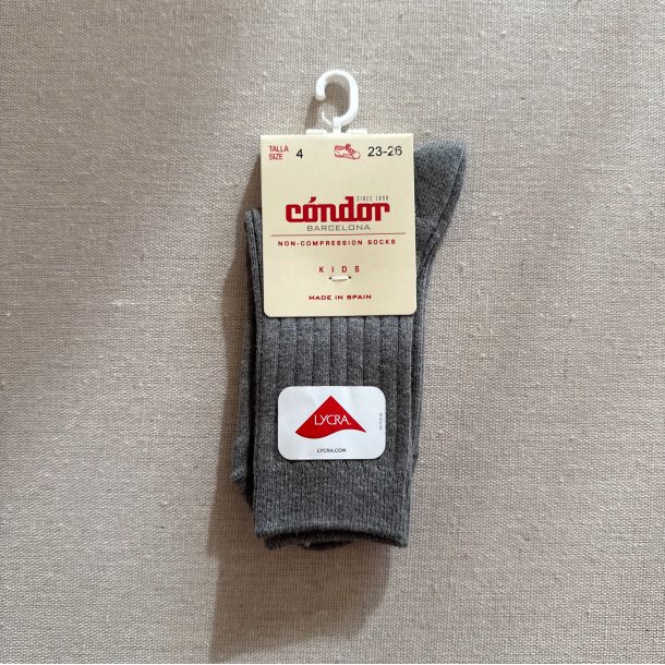 C�ndor Ankelstr�mper Rib - Dark Grey - Gr�meleret