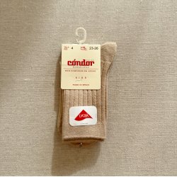 C�ndor Ankelstr�mper Rib - Nougat - Lys Brunmeleret