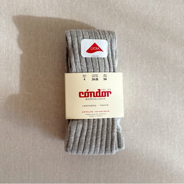 C�ndor Str�mpebukser Rib - Light Grey - Gr�meleret