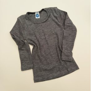Cosilana Bluse - Uld/Silke/Bomuld - Brown