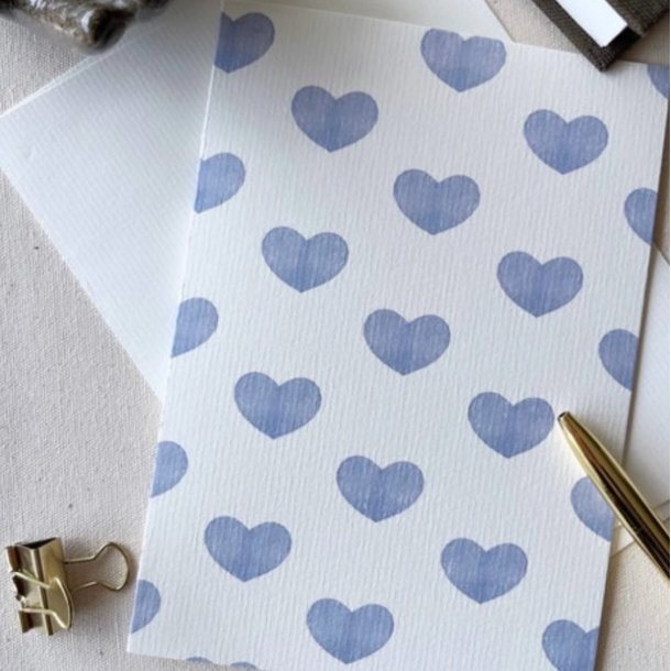 Lignes Bleues Kort - Coeurs Bleu