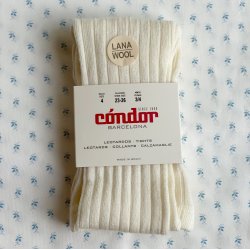 Cndor Uld Strmpebukser Rib Extrafine - Cream
