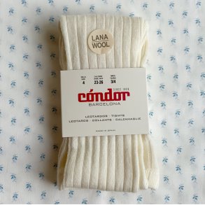C�ndor Uld Str�mpebukser Rib Extrafine - Creme