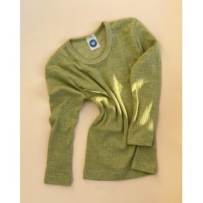 Cosilana Bluse - Uld/Silke/Bomuld - Green