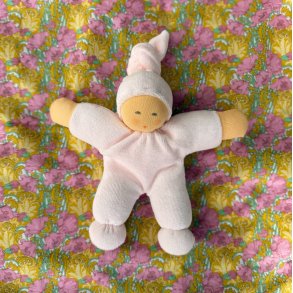 Nanchen Natur Pimpel Velour - Pastelrosa 