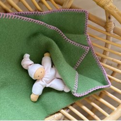 Klippan Uldtppe - Green/Pink