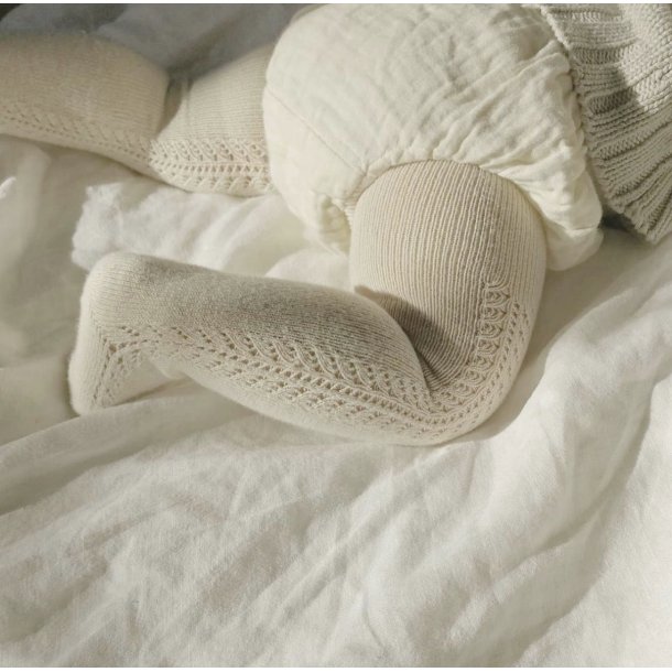 Cndor Strmpebukser med hulmnster - Linen