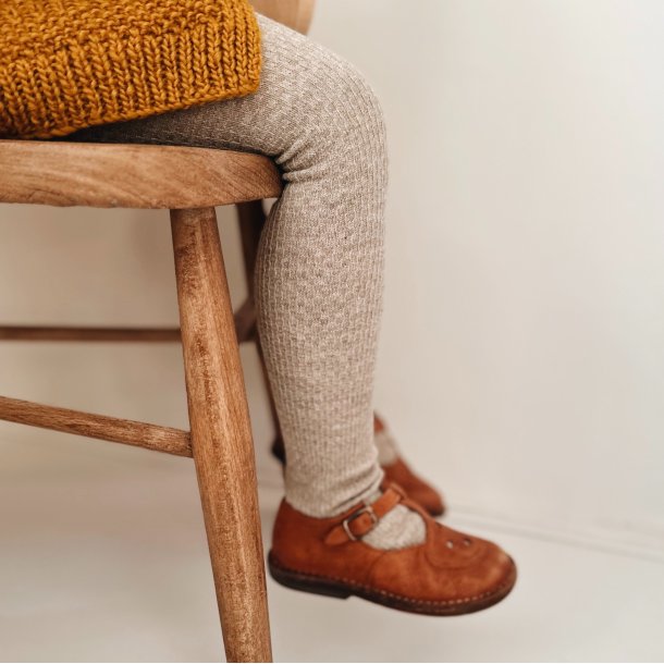 Cndor Uld Strmpebukser med mnster - Nougat