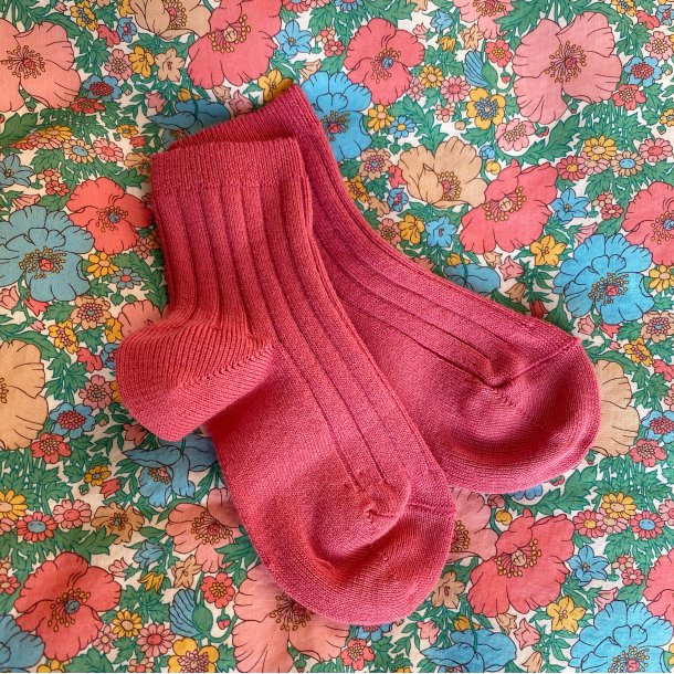 Cndor Ankelstrmper Rib - Berry