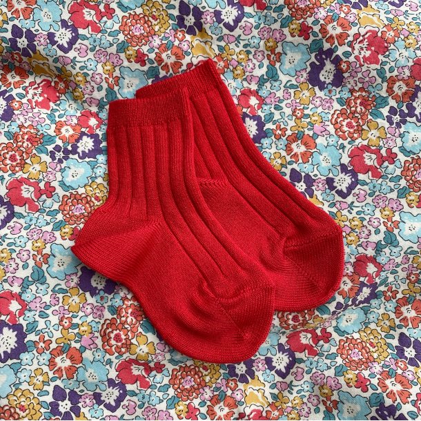 Cndor Ankelstrmper Rib - Red