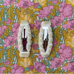 By Str - Snapclips - Velvet Off White - 2-pak