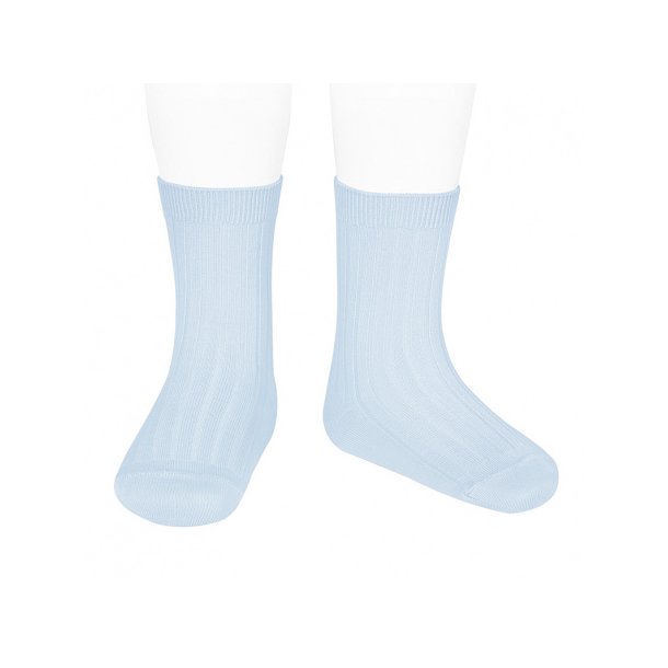 Cndor Ankelstrmper Rib - Baby Blue