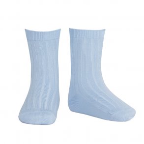 Cndor Ankelstrmper Rib - Light Blue