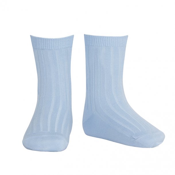 Cndor Ankelstrmper Rib - Light Blue