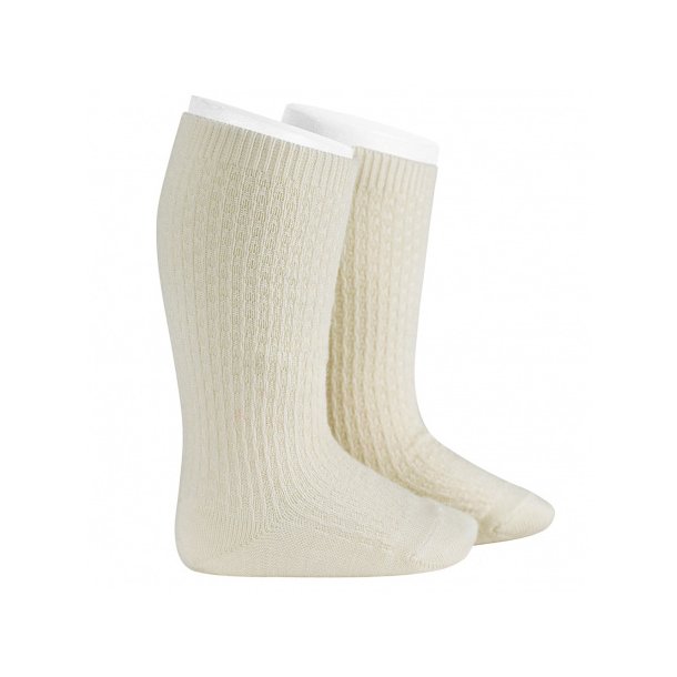 Cndor Uld Knstrmper med med mnster - Beige